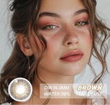 1 Pair Myopia Lenses Color Contact Lenses with 0~-8.00 Prescription Degree Cosmetic Natural Black Big Eyes Lens Yearly