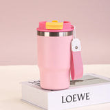 480ml Stainless Steel Thermos Cup Multi-color Portable Ice Cup Mini Double-layer Insulated Coffee mug With Lid water bottle