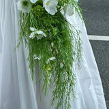 5Pcs Simulation Reed Grass Green Plants Wedding Floral Forest Arrangement Birthday Party Backdrop Decor Home Garden Fake Plants