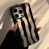 Luxury Personality Striped Soft Phone Case For iPhone 16 15 14 13 12mini 11 Pro Max XS XR X 7 8 Plus Shockproof Protective Cover