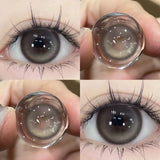 1Pair Soft Contact Lenses Grey Lenses Blue Eye Diameter 14.5mm  14.2mm 14.0mm Grey Lens Myopia Degree Beautiful Pupil