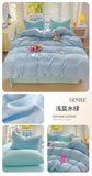 Solid Color Bedding Set Kids Twin Full Queen Size Washed Cotton Single Couple Duvet Cover Set Quilt Cover Pillowcases Bed Linen