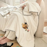 New winter warm thickened three-dimensional towel embroidered triangular needle blanket one blanket multi-purpose