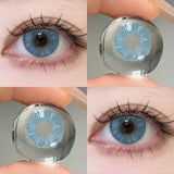 1 Pair Color Contact Lenses For Eyes Natural Gray Blue Beautiful Pupil Soft Natural Accessories Yearly Cosmetic Pupils