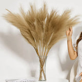 Faux Pampas Grass Large 39'' Tall Artificial Pompous Grass Fluffy Fake Flowers for Vase Filling Home Boho Decor Flower Arrange