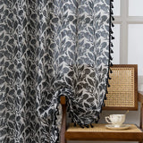 1/2pcs Semi blackout American curtains with Rod Pocket,Flower Window Curtains for Living Room,Bedroom,HomeDecor,Window Screening
