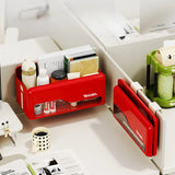 Foldable Desk Organizer No Drill Wall Mount Hanging Storage Box Space Saving Rack for Home Living Room Bedside Office Stationery