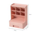Simple Pen Holder With Drawer Multifunction Desktop Organizer Stationery Storage Box Student Office Desk Decorations