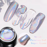 5ml Super Sliver Metallic Gel Nail Polish Holographics Metal Effect Painting Liner DIY Nail Art Decoration Varnish
