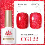 10ml Glitter Sequins Gel Nail Polish Shining Soak Off UV Semi-permanent Varnish Base Top Coat Hard Gel Design