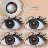2pcs Gradient Green Contact Lenses Natural Color Pupils Coffee Pearl Lenses Makeup Color Eye Lenses Brown Lens Gray Lens