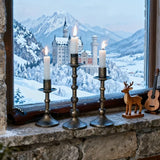 Retro Metal Candle Holder Candlestick for Candles Country Room Decoration Candlestick Romantic Candlelight Dinner Ornaments Gift