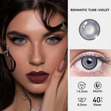 1 Pair Myopia Fashion Lens Prescription Colored Contact Lenses Beauty Pupils Purple Eye Lenses Blue Eye Color Lenses