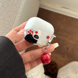 Korean Cartoon Cute Black Cat Pattern Soft Case for AirPods Pro 2 Cover Cute 3D Apple Pendant Protection Cover for AirPods 2 3 4