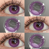 1 Pair Cosplay Contact Lenses for Eyes Colored Fashion Pink Contacts Lens Purple Cosmetic Pupil Yearly Contact Lenses