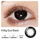 16mm Big Eye Black Super Size Plus Black Lenes Anime Cosplay Cute Color Soft Lenses Halloween Lens Crazy Contact Lenses