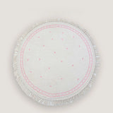 Tassel Round Living Room Large Area Carpets Cute White Children's Carpet Spotted Pattern Girl's Bedroom Rug Plush Soft Rugs 양탄자