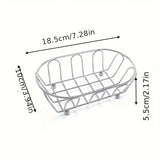 Minimalist Stainless Steel Storage Basket Desktop Hollow Miscellaneous Storage Basket Dressing Table Cosmetics Storage Rack