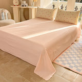 Korean Bow Bedding Sets For Girls 2025 New Duvet Cover Set Queen Full Size Flat Bed Sheet Quilt Cover Pillowcase Kawaii