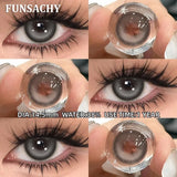 2pcs Black Series Color Contact Lenses Natural Gray Eye Lens Beautiful Pupils Yearly Fashion Brown Softlens Cosmetics