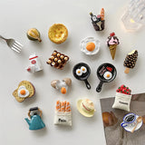 5pcs, Fridge Magnets, Cartoon Fridge Magnets, Kawaii Simulation Food Refrigerator Magnets, Whiteboard Magnets Sticker
