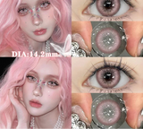 New 1 Pair Colored Contacts Lenses for Eyes Fashion Pink Contact Lens with Diopters Prescription Korea High Quality Lens