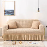 1/2/3/4 flying seat seersucker living room sofa cover elastic sofa cover elastic solid thickness elastic sofa cover