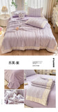 Bubble Cotton Summer Quilt Air Conditioning Quilt Soft Skin-friendly Lightweight Adults Single Double Home Textiles 200*230cm
