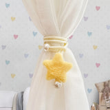 2PC INS-style Cute Three-dimensional Plush Star Bead Curtain Tie – Multi-purpose Rope for Children Room, Mosquito Net