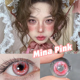 2pcs 1pair Cyber Series Halloween Colored Contact Lenses for Makeup Eyes Big Pupils Red Contact Lenses Brown Lens Myopia