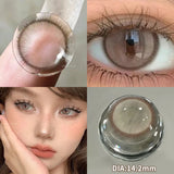 Prescription Contact Lenses Myopia Lenses with Diopters Natural Pupils Color Contact Lenses for Eyes Brown Lenses 2pcs