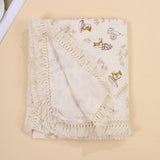 Cotton Muslin Baby Swaddle Blanket Tassel Receiving Blanket for Newborn Baby Items Bedding Swaddle Wrap Babies Stroller Cover