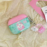 2024 New Korea Popular Cartoon Cute Funny Pink Dog Cover TPU Case For Airpods Pro 2 Airpods 1 2 3 Pro 3nd Wireless Earphone Case