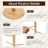 2/4pcs Wooden Pretzel Holders Like Trees for Cups Hair Additions Bracelets with 6 Hanger Mug Rack Table Display Stand Decorative