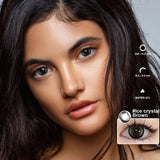 1 Pair Big Eyes Black Lenses Korean Natural Lenses Yearly Color Contact Lenses Eyes with Gray Beautiful Pupil Lentes