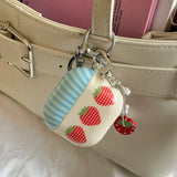Case for Apple AirPods Pro 2 Protection Cover Lovely Fruit Strawberry Pendant Headphone Cases for AirPods 4 3 2 1 Pro 3nd Fundas