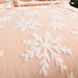 New Christmas Snowflake Fleece Blanket Double Layer Thick Warm Throws Blankets for Sofa Bed SpringAutumn Faux Wool Blanket