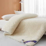 Fluffy soft solid color Lamb Fleece Mattress Upholstered Bed Tatami Mattress Topper Winter Student Dormitory Sleeping Pad
