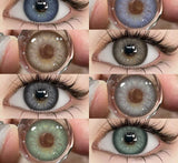 Color Contact Lenses for Eyes Gray Lense Brown Contact Blue Eyes Lenses Colorful Makeup Contact Lens Yearly 2pcs/pair