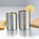 Stainless Steel Silver Beer Mug Double Wall Coffee Tea Wine Milk Tumbler Portable Travel Water Cup Kitchen Drinkware 350ml/500ml