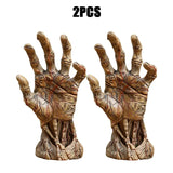 Scary Dismembered Arm Hand Halloween Sculpture Realistic Horror Prop for Haunted House Party Decoration Creepy Garden Art