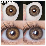 1 Pair Natural Color Contact Lenses for Eyes Beauty Pupils Gray Lenses Eye Yearly Use Brown Diopter Contact Lenses