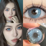 1Pair Color Contact Lens Pupils High Quality Cosmetic Blue Brown Makeup Black Lenses Eyes Blue Gray Fast Shipping