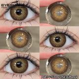 1pair Color Contact Lens for Eyes Fashion Popular Blue Green Contact Lens Brown Eye Lenses Yearly Gray Eyes Makeup Contact