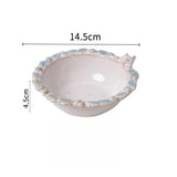Vintage Relief Western Style Dish with Antique Ceramic Tableware Salad and Dessert Dish