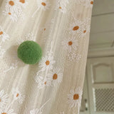French pastoral floral door curtain cotton and linen bedroom partition bathroom feng shui curtain