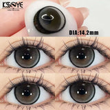 2Pcs New Colored Contact Lenses with Prescription Myopia Degree 0.00- 8.00 Grey Purple  Lens Eye Beauty Pupil Soft Lens