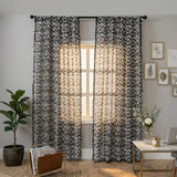 1/2pcs Semi blackout American curtains with Rod Pocket,Flower Window Curtains for Living Room,Bedroom,HomeDecor,Window Screening