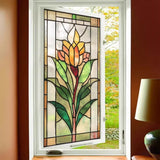 Ikeehome  European Retro Decorative Window Film Self-Adhesive Church Stained Glass Stickers Window Film Privacy Home Decor