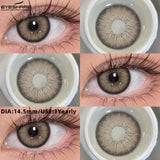 1 Pair Fashion Colored Contact Lenses Popular Natural Gray Brown Beauty Pupils Black Eyes Lens Yearly Blue Eyes Contact
